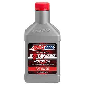 One quart bottle of AMSOIL EXTENDED-LIFE 5W-30 100% SYNTHETIC MOTOR OIL